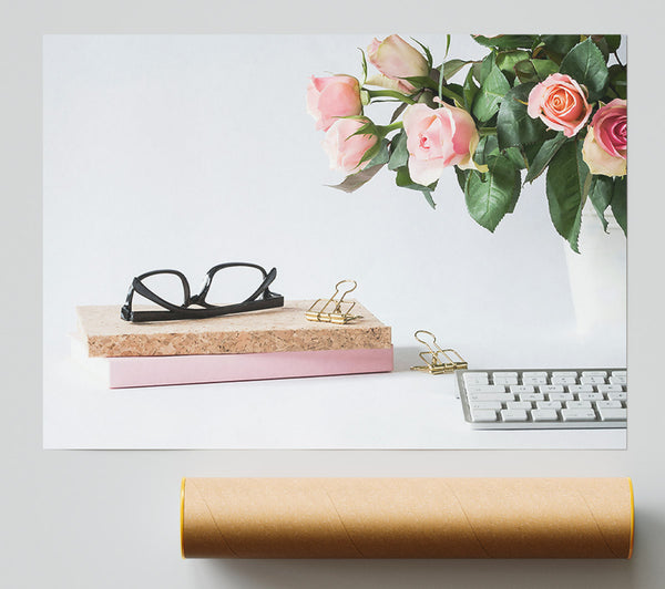 Pink And Corky Desk Poster