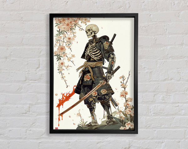 Samurai Skeleton Framed Print