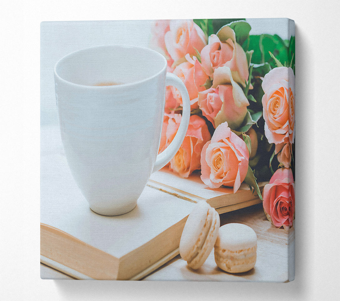  A Canvas Print of Peachy Morning Tea Canvas Art