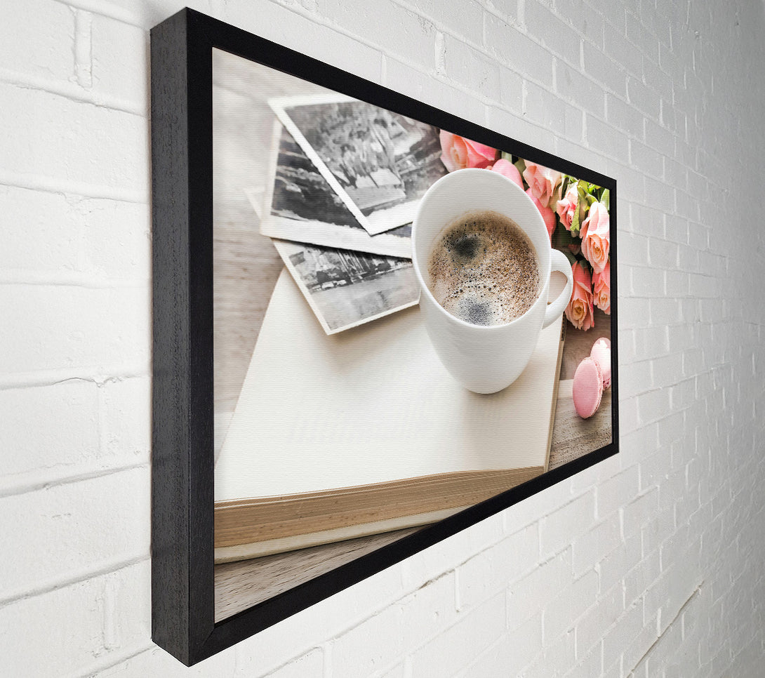  A Canvas Print of Pink Coffee Memories Canvas Print