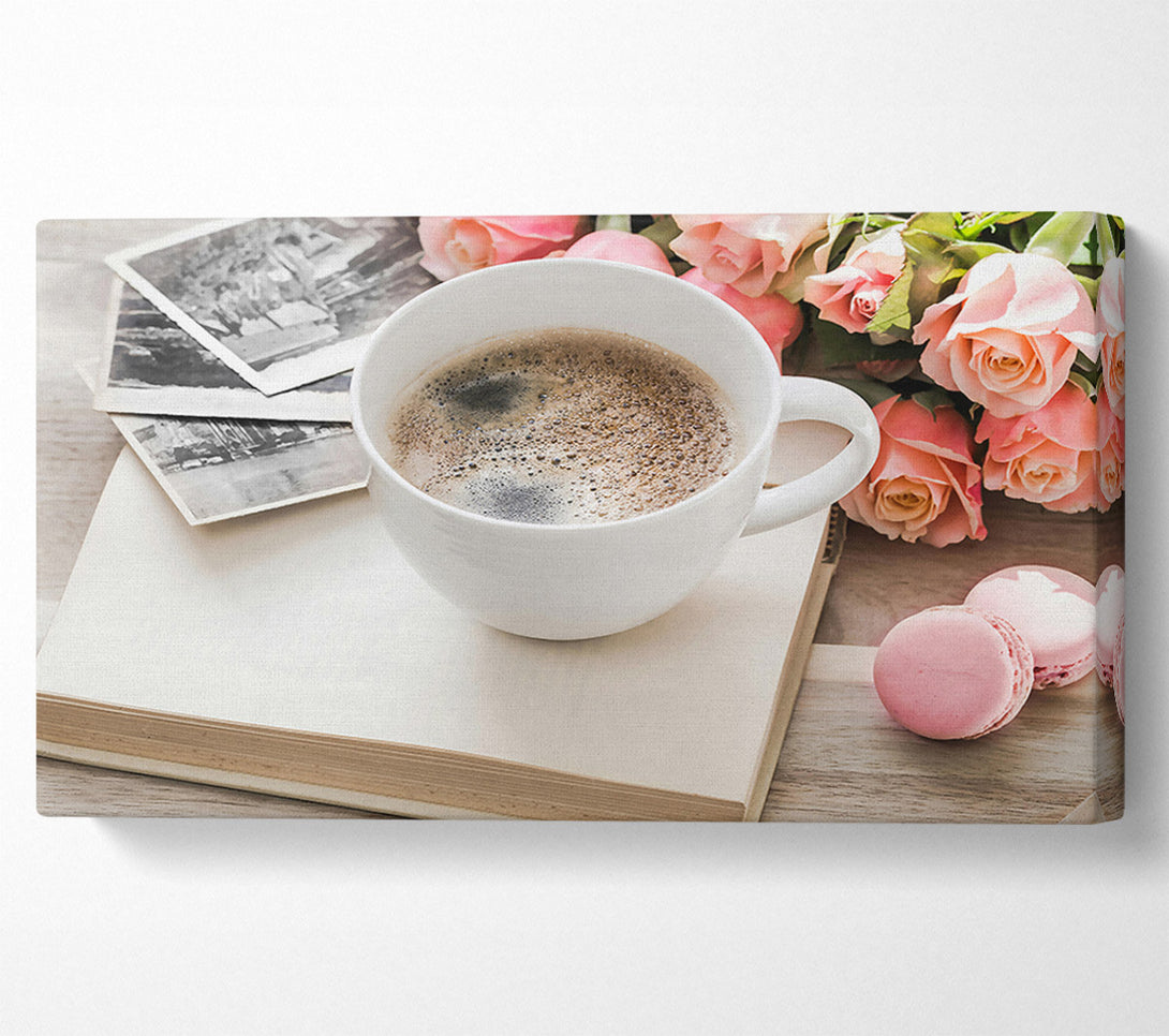  A Canvas Print of Pink Coffee Memories Canvas Print