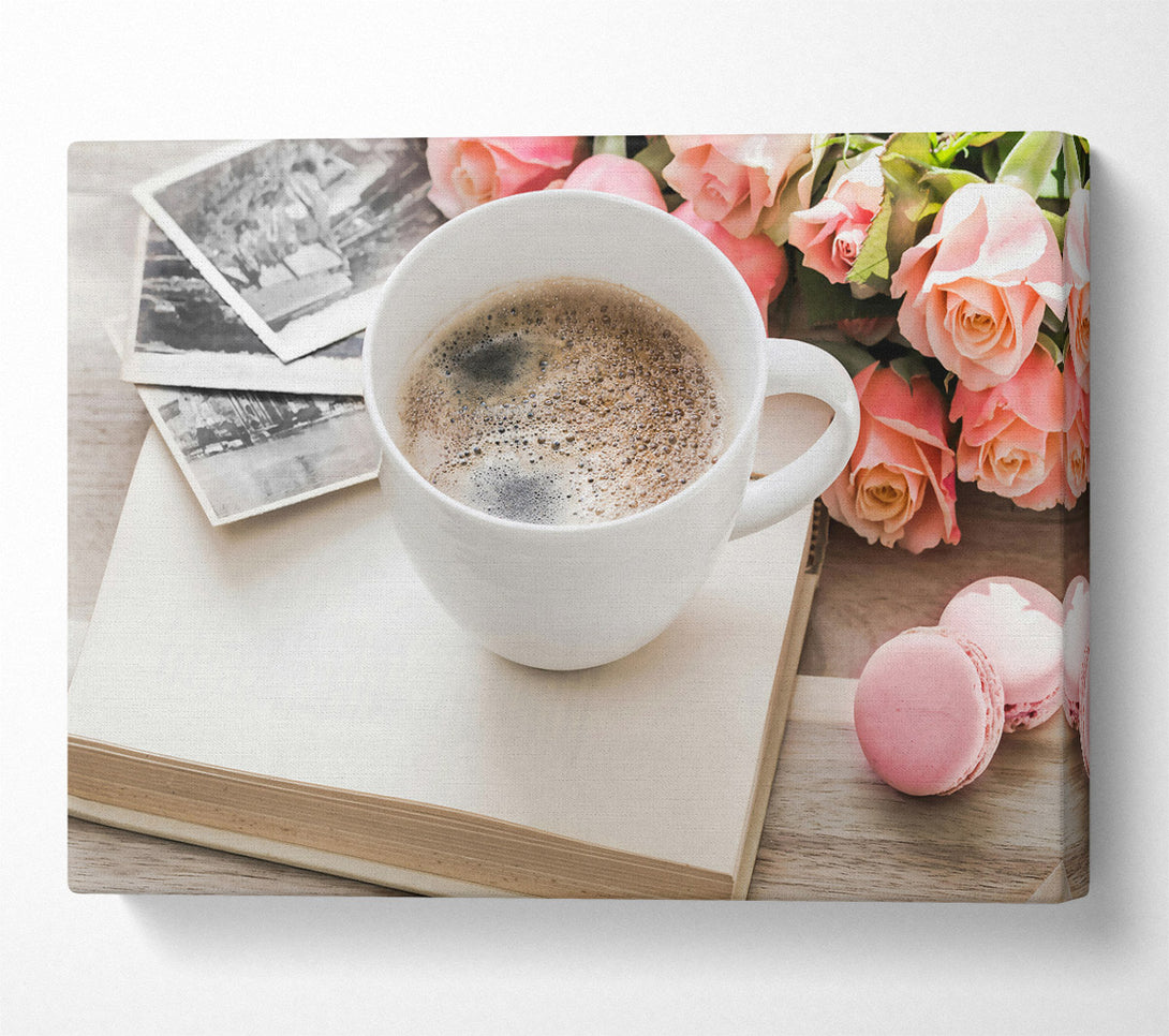  A Canvas Print of Pink Coffee Memories Canvas Print