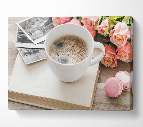  A Canvas Print of Pink Coffee Memories Canvas Print