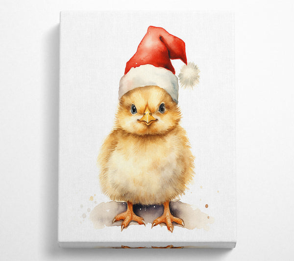  A Canvas Print of Santa Hat Chick Canvas Art