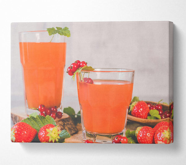  A Canvas Print of Orange Summer Drink Canvas Print