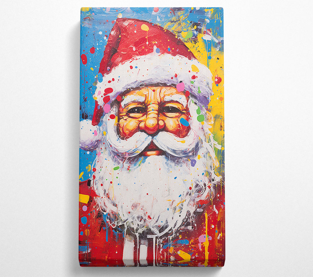  A Canvas Print of Santa Paint Splash Canvas Art