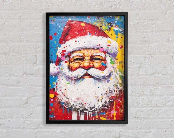 Santa Paint Splash Framed Print