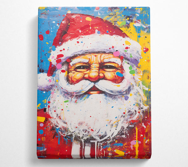  A Canvas Print of Santa Paint Splash Canvas Art