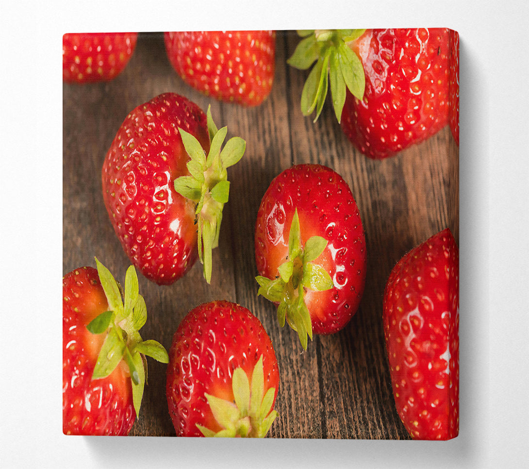  A Canvas Print of Crimson Strawberry Delight Canvas Print