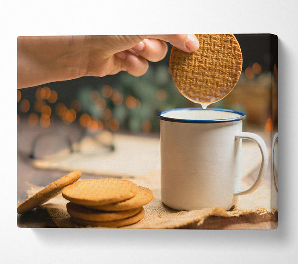  A Canvas Print of Golden Biscuit Dip Canvas Art