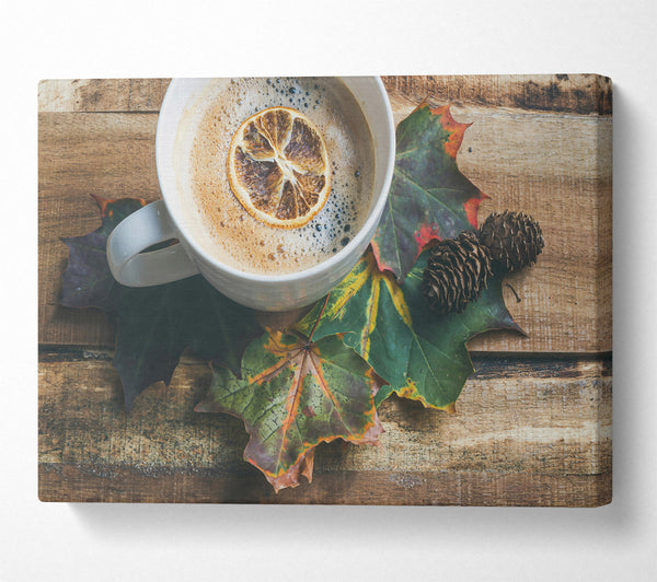  A Canvas Print of Brown Autumn Coffee Canvas Print