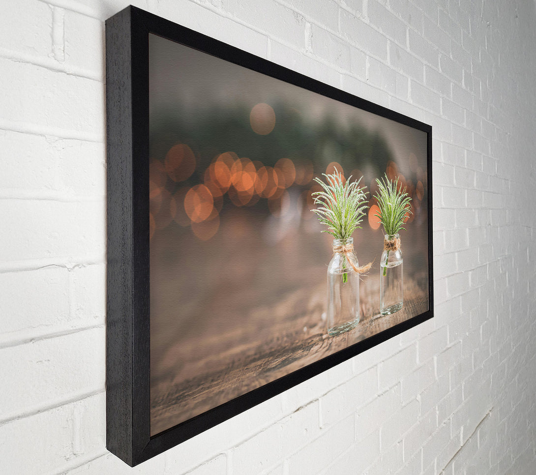  A Canvas Print of Warm Green Lights Canvas Wall Art