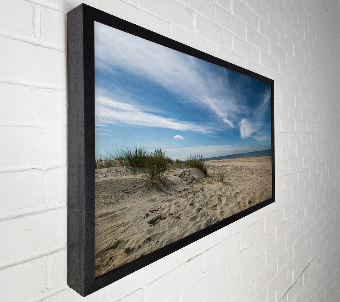  A Canvas Print of Blue Sky Beach Dunes Canvas Print