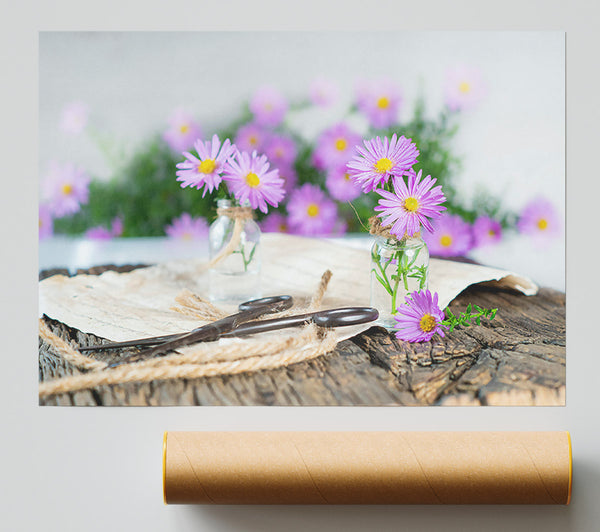 Lilac Blooms In Jars Giclee Print