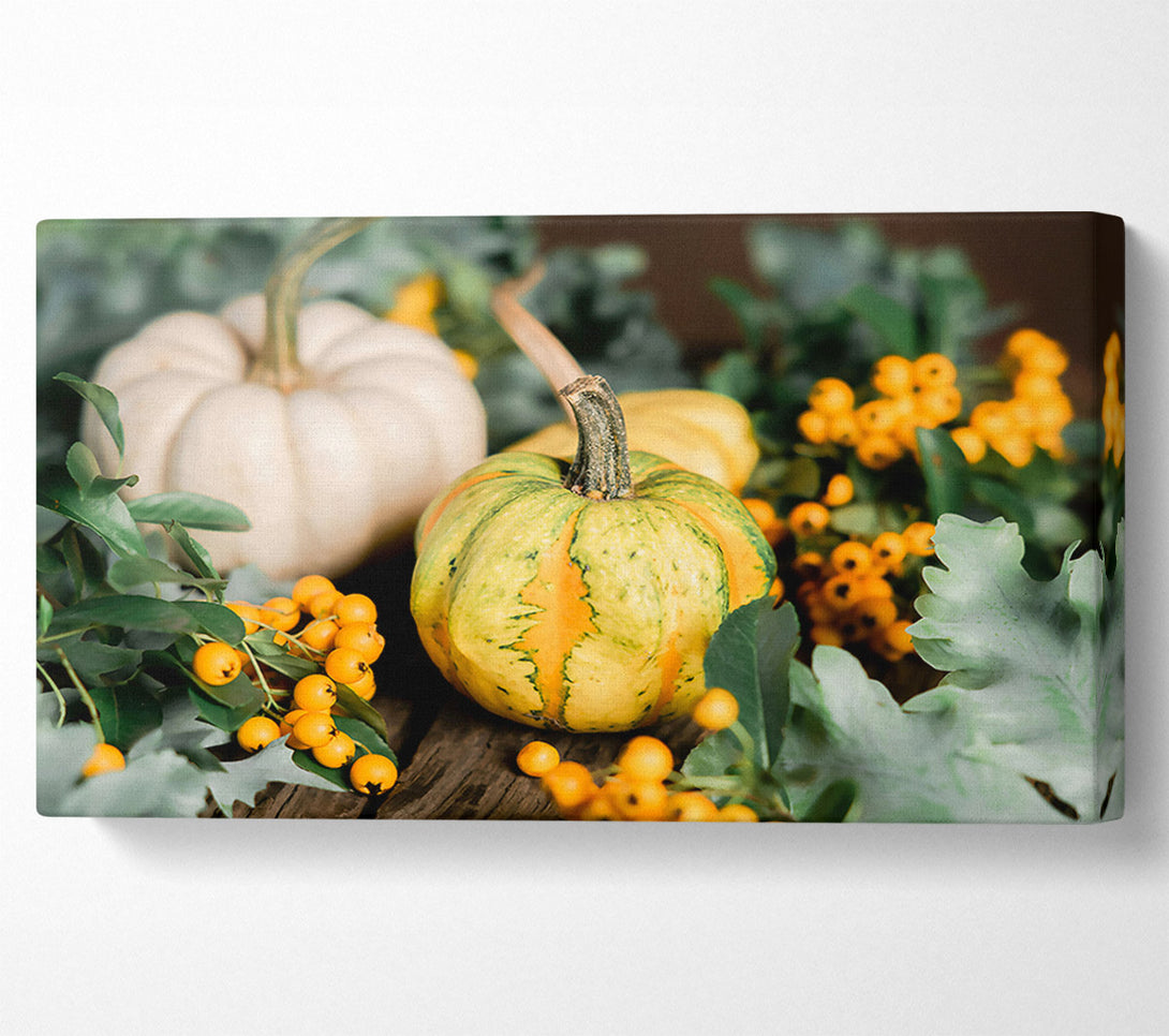  A Canvas Print of Golden Autumn Still Life Canvas Wall Art