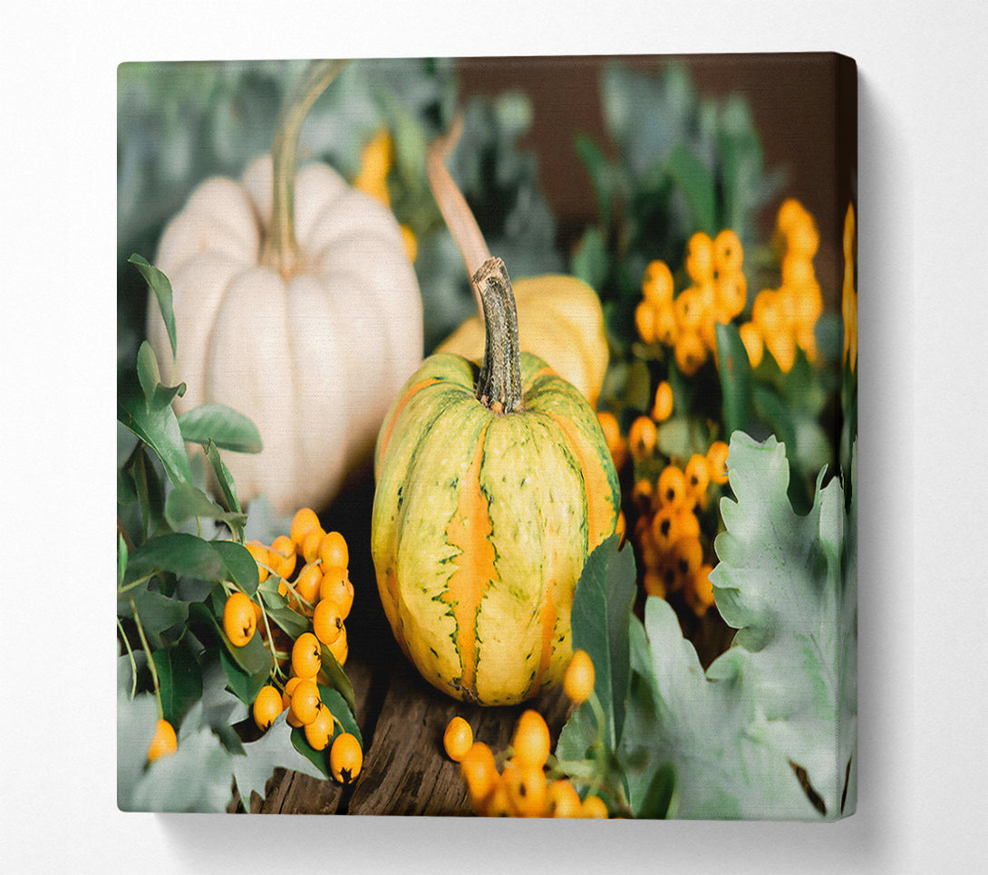 A Canvas Print of Golden Autumn Still Life Canvas Wall Art