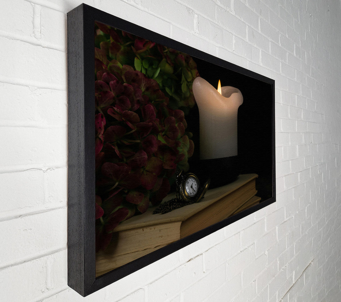  A Canvas Print of White Candle And Time Canvas Art