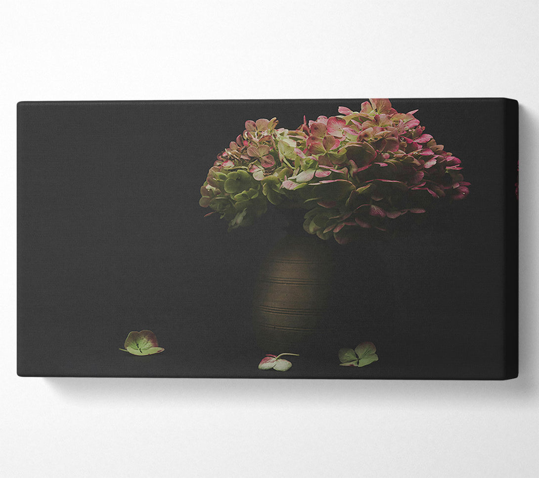  A Canvas Print of Pink Hydrangea Still Life Canvas Print