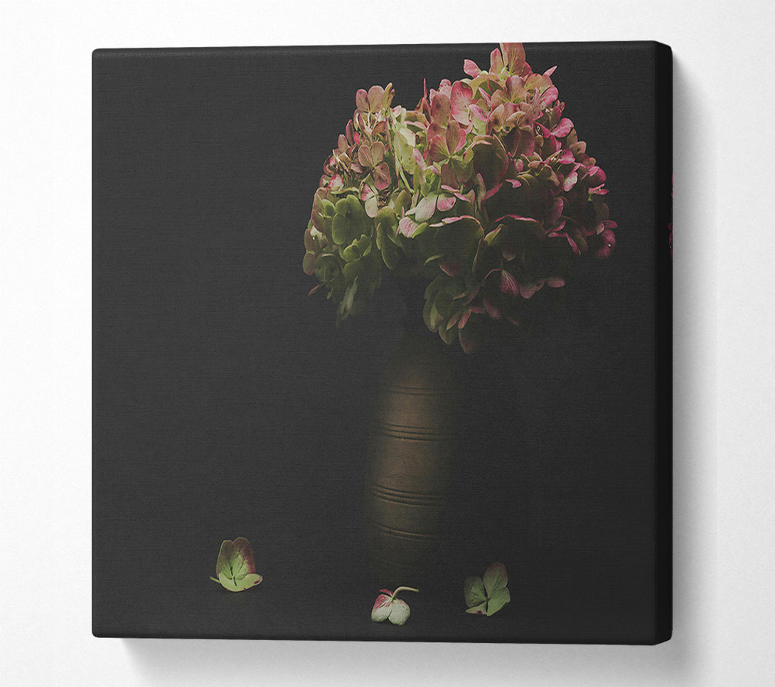  A Canvas Print of Pink Hydrangea Still Life Canvas Print