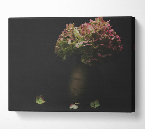  A Canvas Print of Pink Hydrangea Still Life Canvas Print