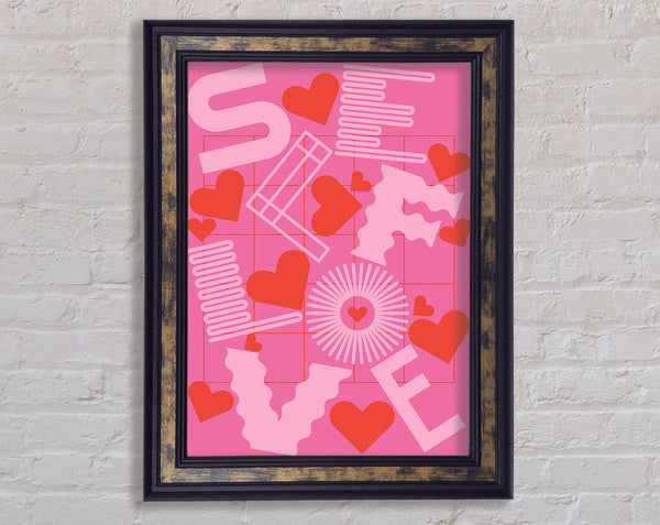 Self Love Funky Pink Framed Print