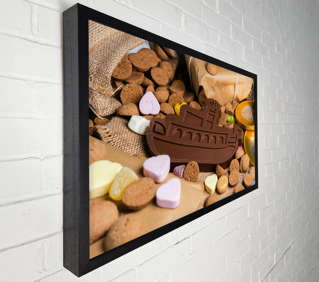  A Canvas Print of Chocolate Ship Of Sweets Canvas Print