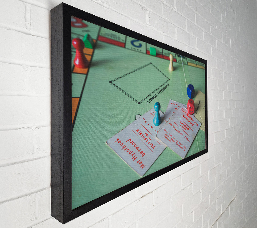  A Canvas Print of Green Monopoly Game Board Canvas Wall Art