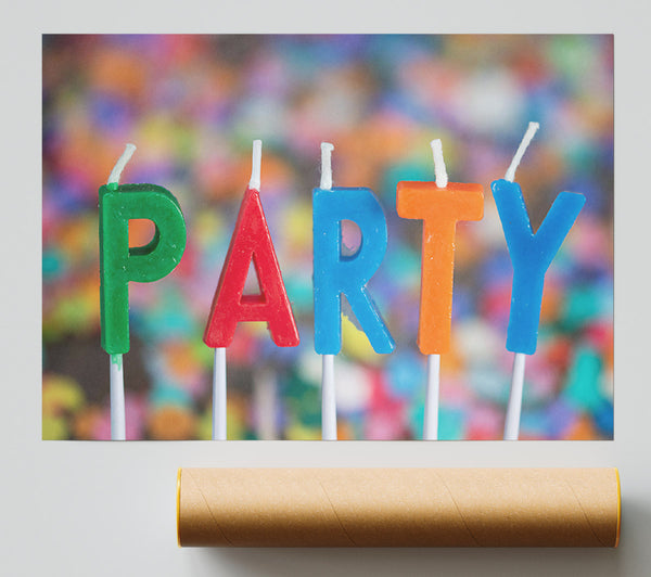 Blue Party Time Giclee Print