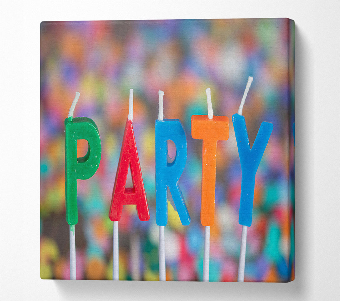  A Canvas Print of Blue Party Time Canvas Art