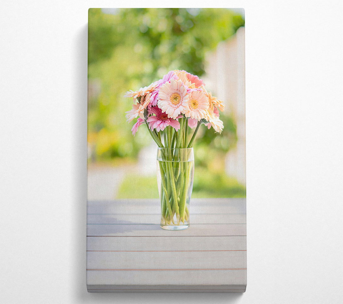  A Canvas Print of Peachy Pink Bouquet Canvas Wall Art