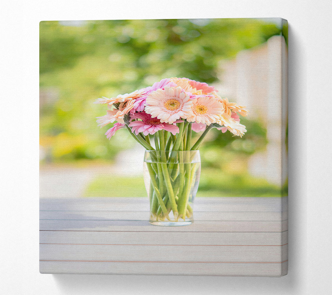  A Canvas Print of Peachy Pink Bouquet Canvas Wall Art