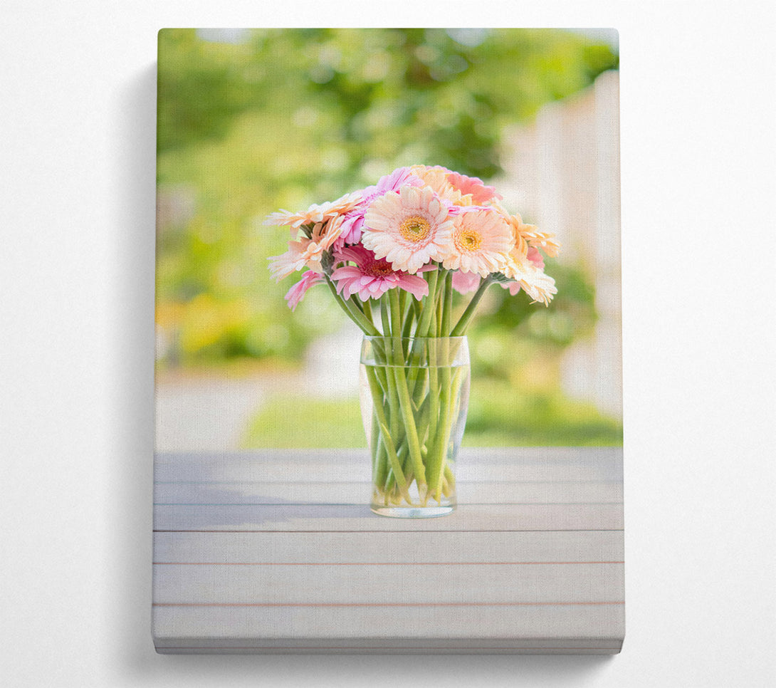  A Canvas Print of Peachy Pink Bouquet Canvas Wall Art