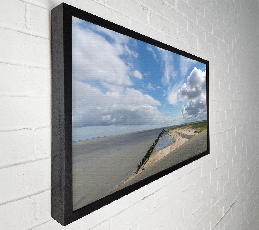  A Canvas Print of Grey Sky Coastal Walk Canvas Print