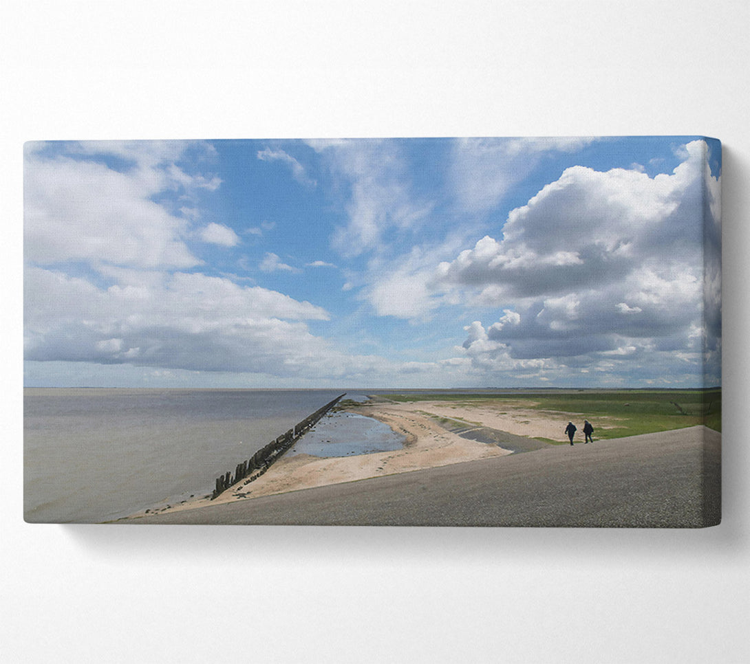  A Canvas Print of Grey Sky Coastal Walk Canvas Print