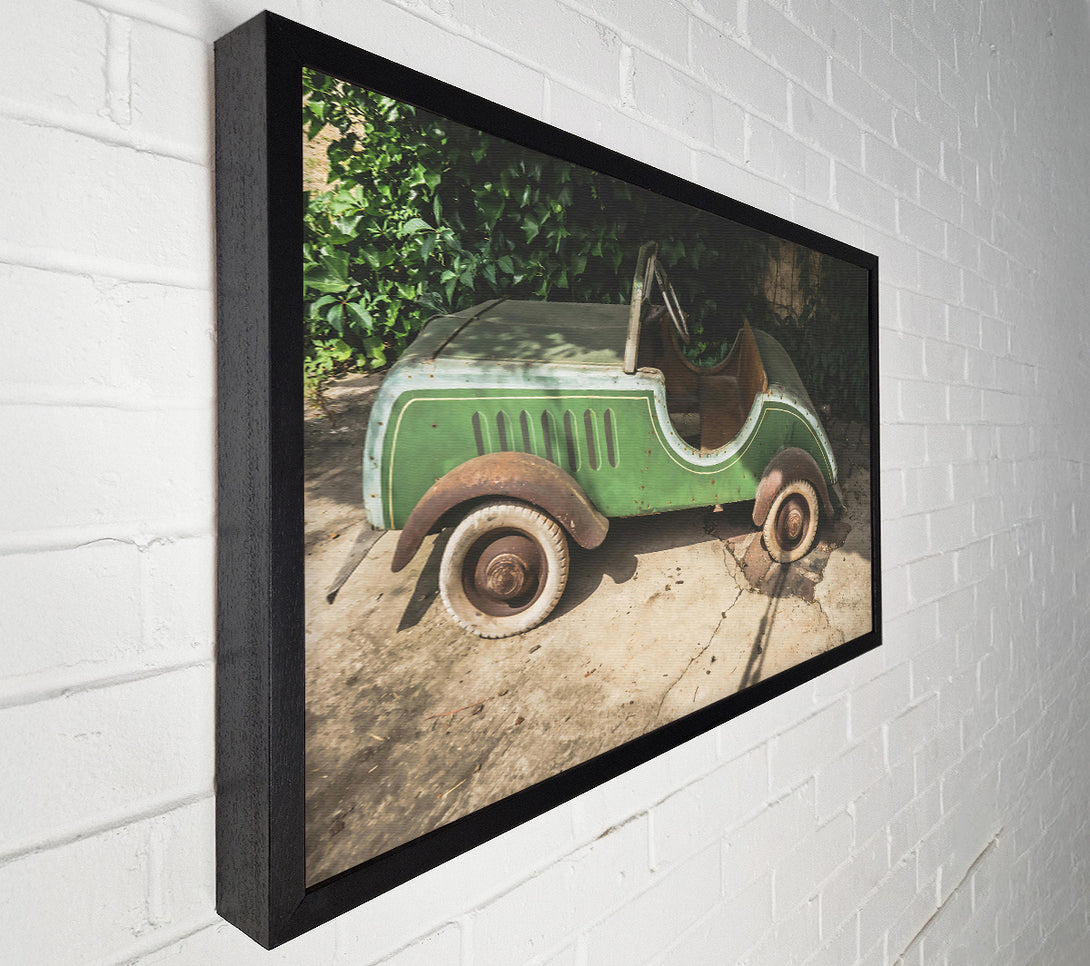  A Canvas Print of Green Pedal Car Dreams Canvas Wall Art