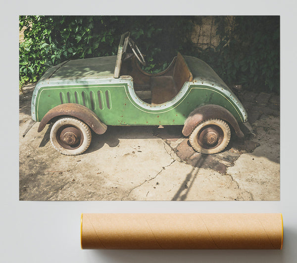 Green Pedal Car Dreams Print