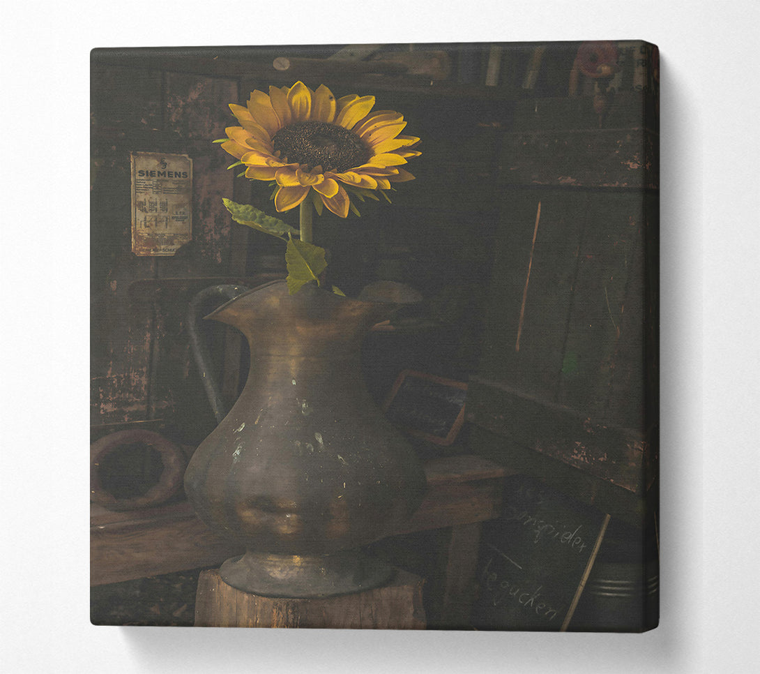  A Canvas Print of Golden Sun In A Jar Canvas Art