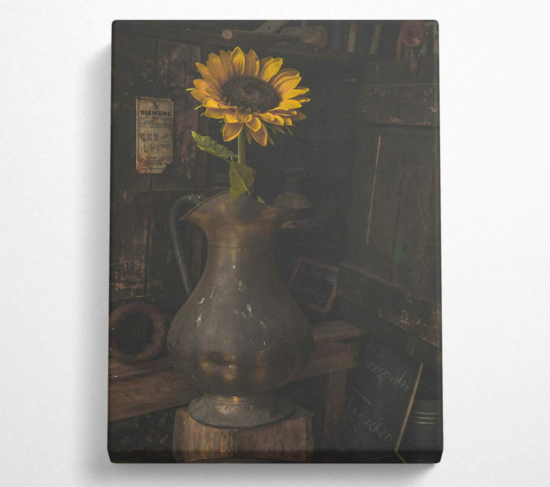  A Canvas Print of Golden Sun In A Jar Canvas Art