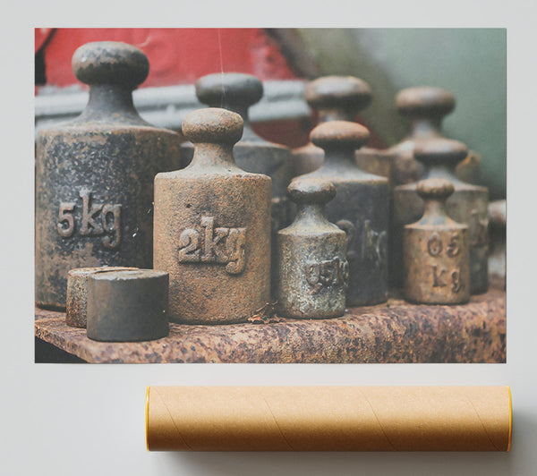 Rusty Iron Weights Print