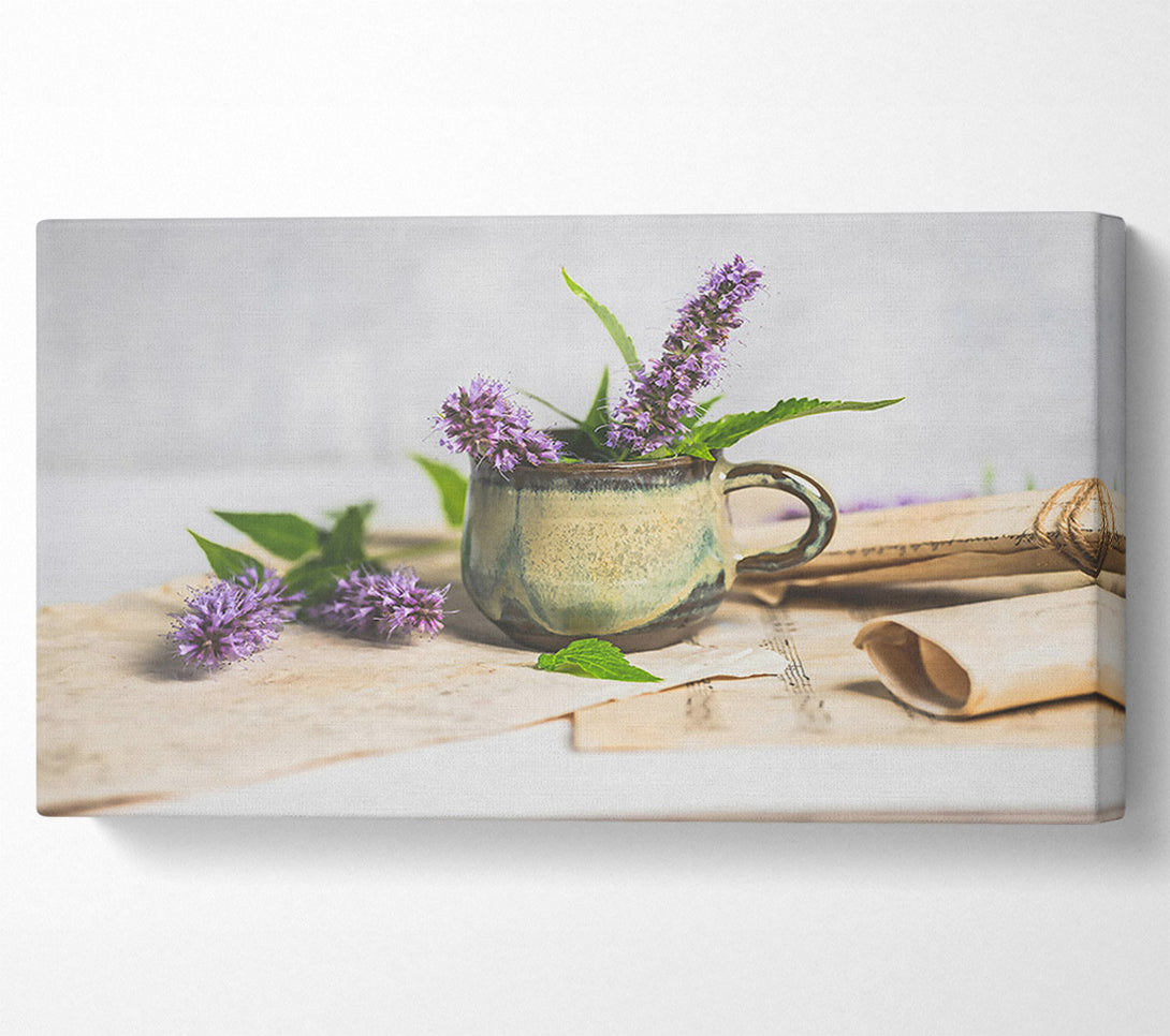  A Canvas Print of Pale Green Lavender Song Canvas Print