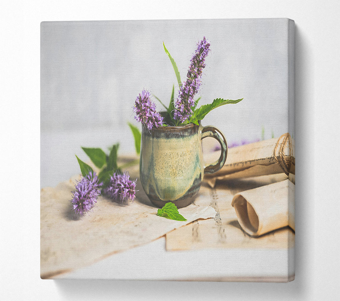  A Canvas Print of Pale Green Lavender Song Canvas Print