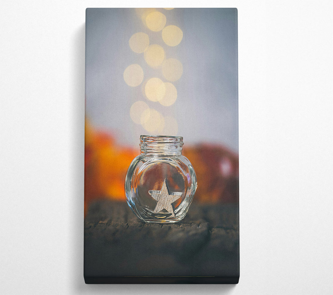  A Canvas Print of Golden Star Jar Canvas Print