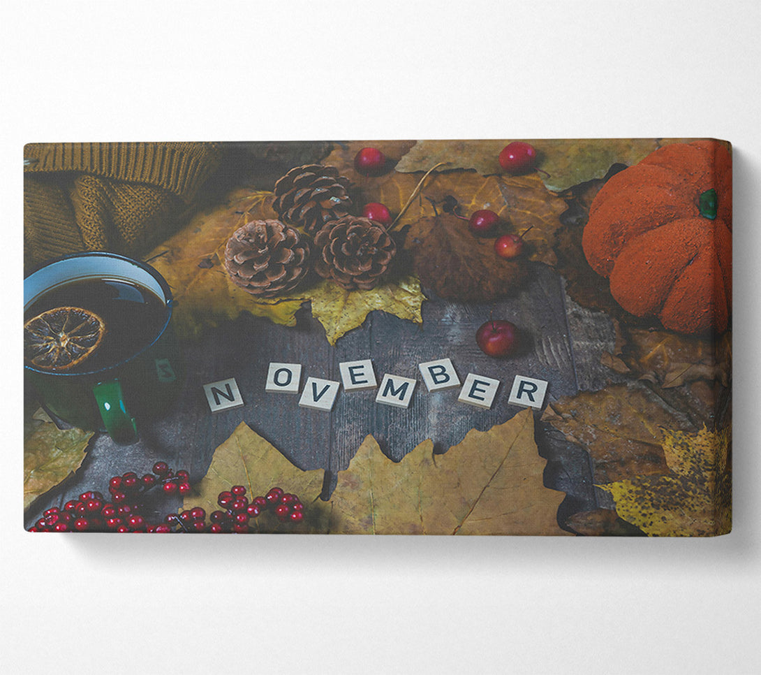  A Canvas Print of Red November Warmth Canvas Wall Art