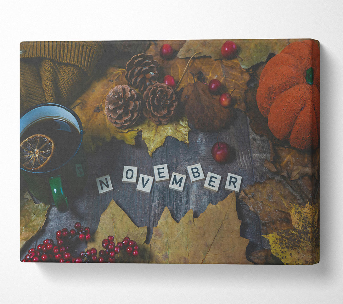  A Canvas Print of Red November Warmth Canvas Wall Art
