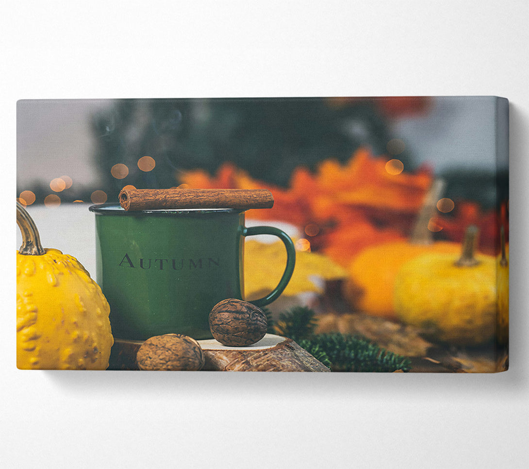  A Canvas Print of Green Autumn Mug Canvas Print