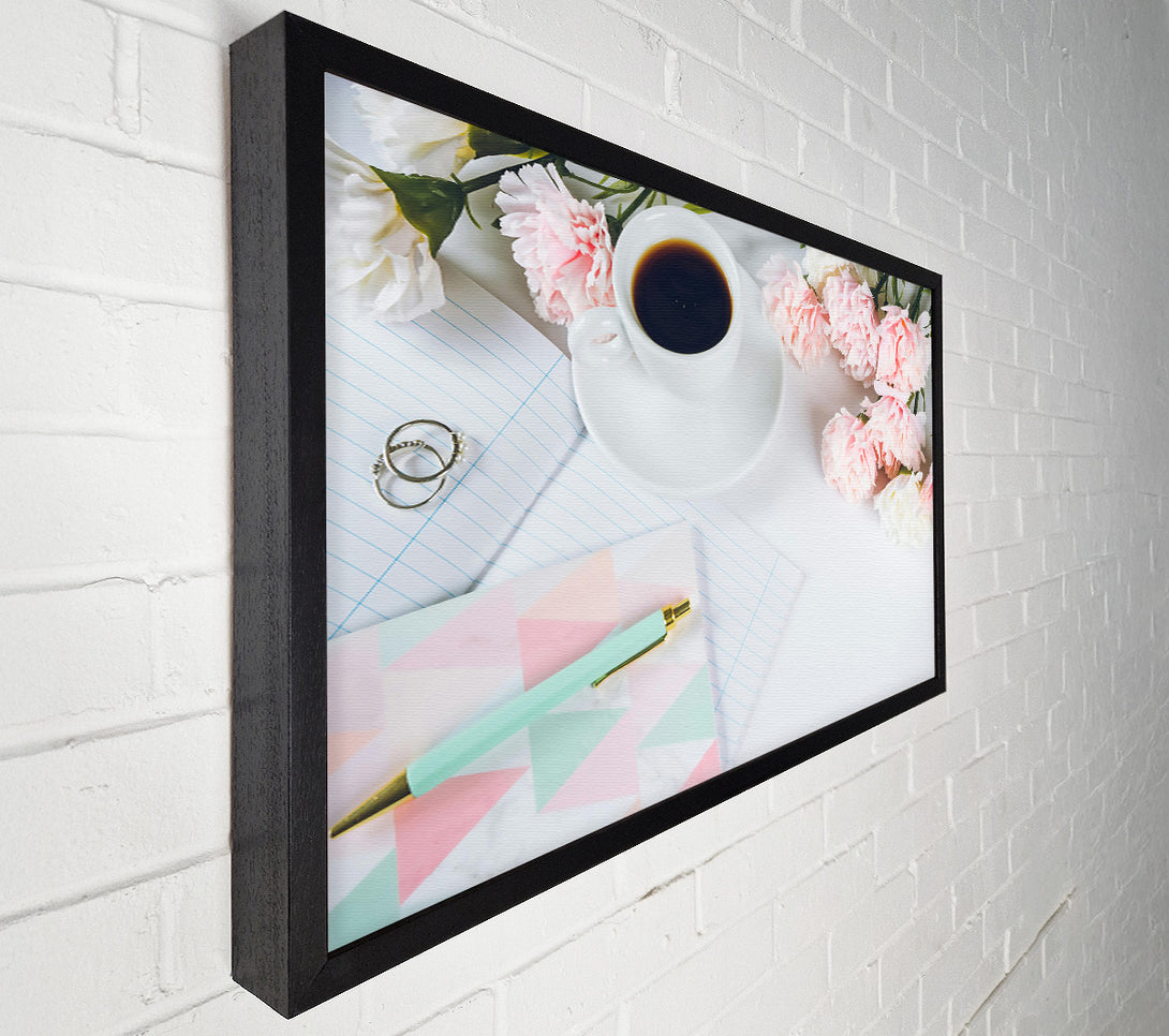  A Canvas Print of Blush And Mint Morning Canvas Wall Art