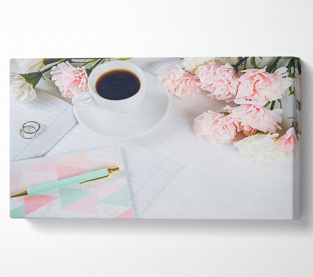  A Canvas Print of Blush And Mint Morning Canvas Wall Art