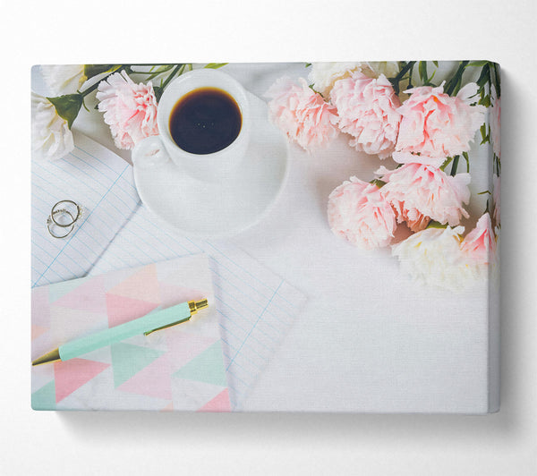  A Canvas Print of Blush And Mint Morning Canvas Wall Art