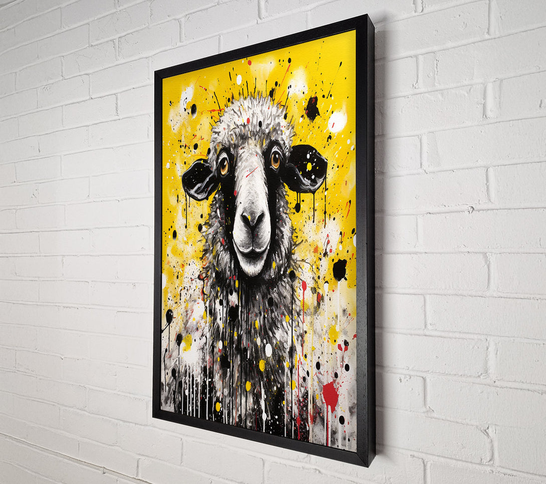  A Canvas Print of Sheep Splash Art Canvas Wall Art