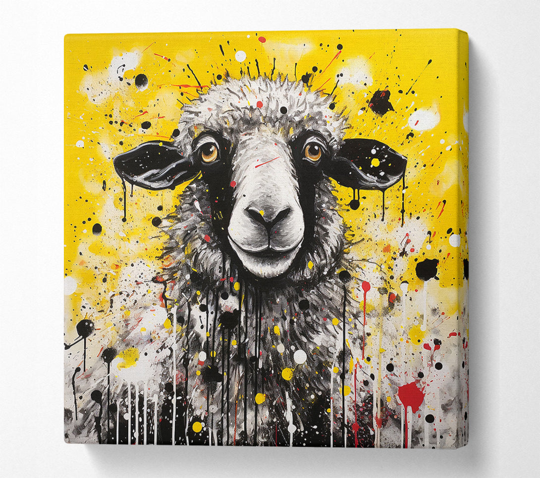  A Canvas Print of Sheep Splash Art Canvas Wall Art
